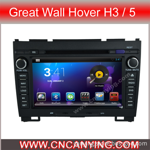 Car DVD Player for Pure Android 4.2.2 Car DVD Player with A9 CPU Capacitive Touch Screen GPS Bluetooth for Great Wall Hover H3 / 5 (AD-7701)